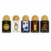 Coffret Lattafa Pride Box 3 : 5 miniatures d'eau de parfum mixte 20ml, avec des flacons aux designs variés : Nebras, Eid al Oud, Vibrant Leather, Abyedh, Khamrah. PARFYMORA.
