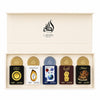 PARFYMORA Lattafa Pride Box 3 coffret 5x20ml eaux de parfum mixtes, flacons variés avec motifs orientaux et spatiaux.